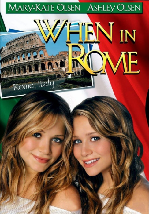DVD cover of "When in Rome" featuring Mary-Kate Olsen and Ashley Olsen, from the Family movies collection.