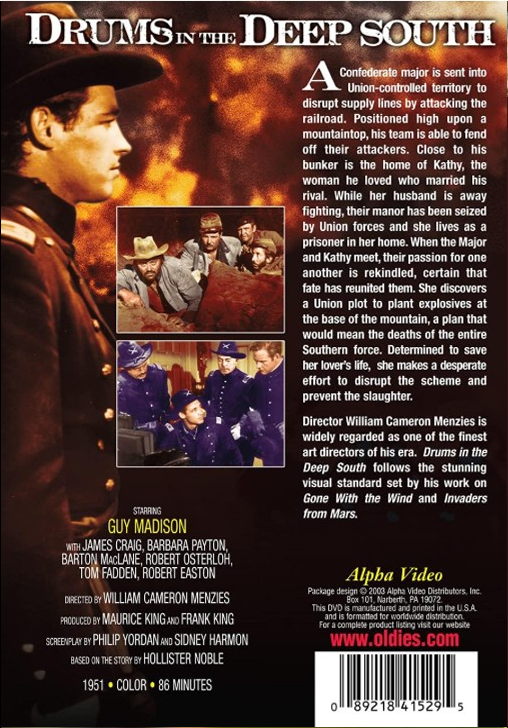 Drums in the Deep South on DVD, Drama, James Craig, Barbara Payton