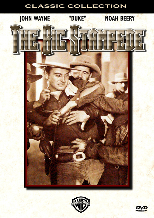 Screenshot from the DVD "The Big Stampede" featuring John Wayne and Noah Beery, drama movie from FilmClassicsOnDVD.