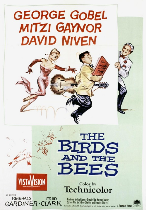 DVD cover of "The Birds and the Bees" comedy movie featuring George Gobel and Mitzi Gaynor, from FilmClassicsOnDVD.