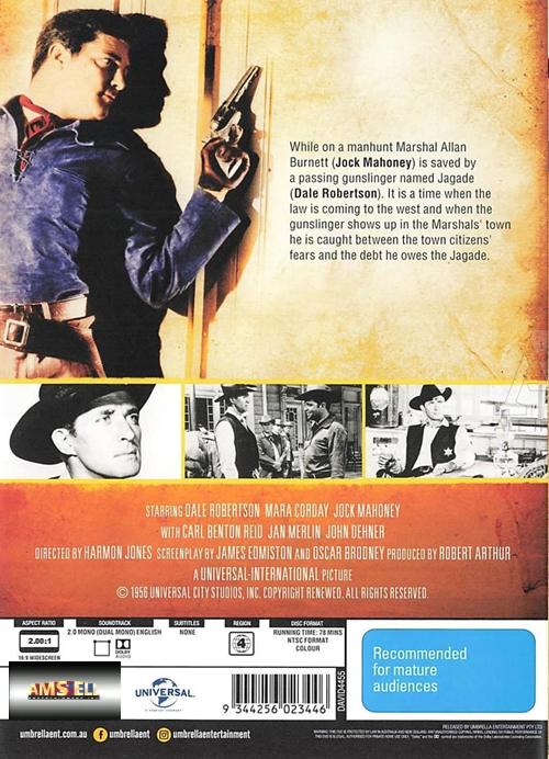 DVD cover image of "A Day of Fury," a drama film starring Dale Robertson and Mara Corday, from FilmClassicsOnDVD.