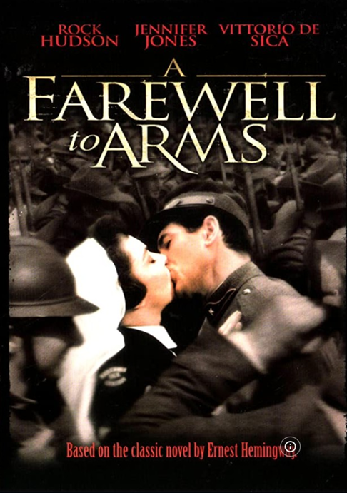 DVD cover of "Farewell to Arms" drama featuring Rock Hudson and Jennifer Jones, from FilmClassicsOnDVD.