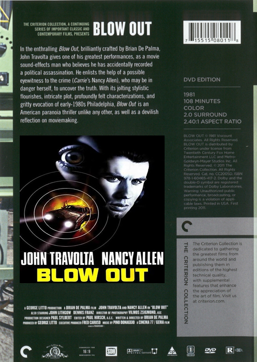 Screenshot from the DVD "Blow Out Interview with Garrett Brown," a documentary film showcasing Garrett Brown's filmmaking insights.