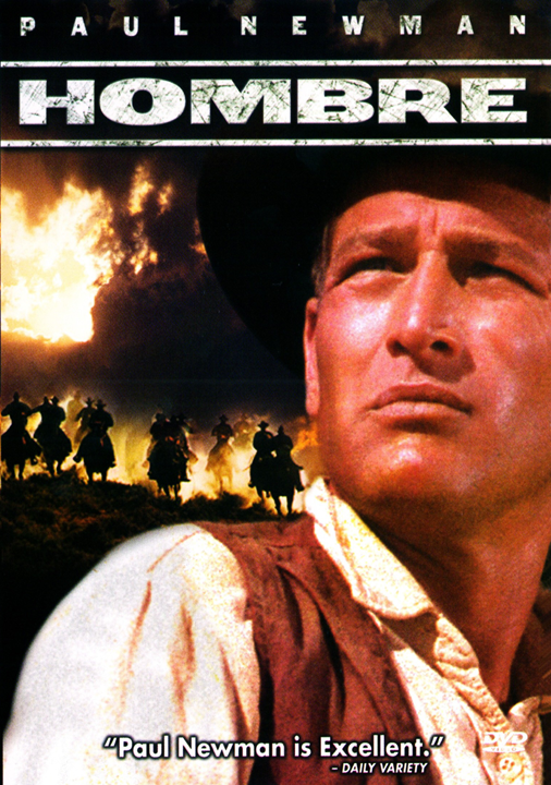 Hombre DVD featuring Paul Newman and Fredric March, drama movie from FilmClassicsonDVD, showing a scene with actors on the cover.