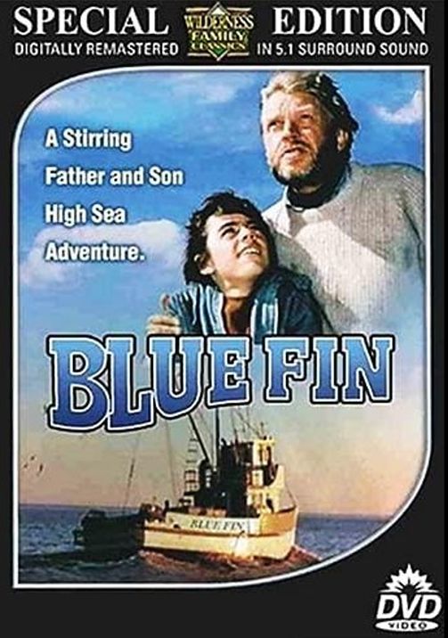 Screenshot from the Blue Fin DVD featuring Hardy Krüger and Greg Rowe, an adventure movie from FilmClassicsOnDVD.