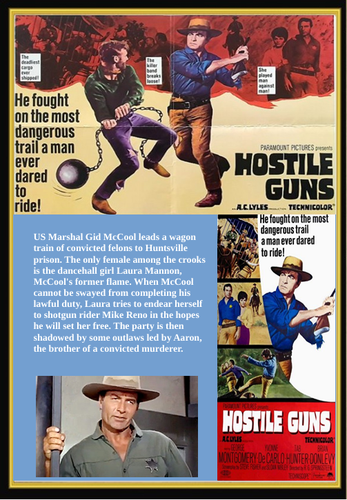 Screenshot from the DVD "Hostile Guns" featuring George Montgomery and Yvonne De Carlo, drama movie from FilmClassicsOnDVD.