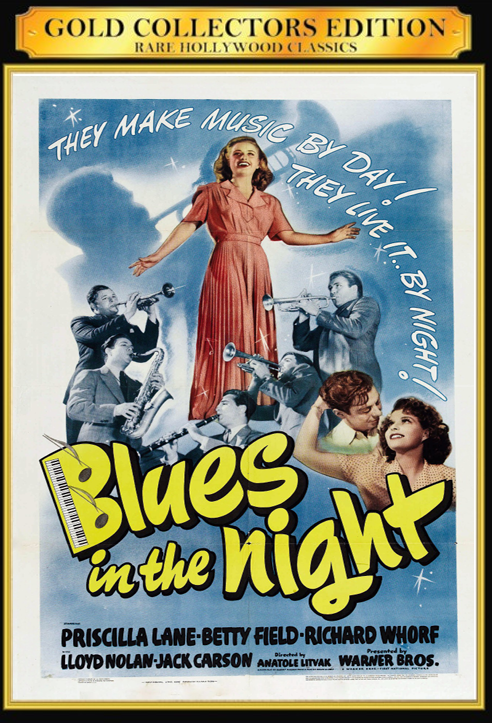 DVD cover of Blues in the Night crime movie featuring Priscilla Lane and Betty Field, from FilmClassicsOnDVD.