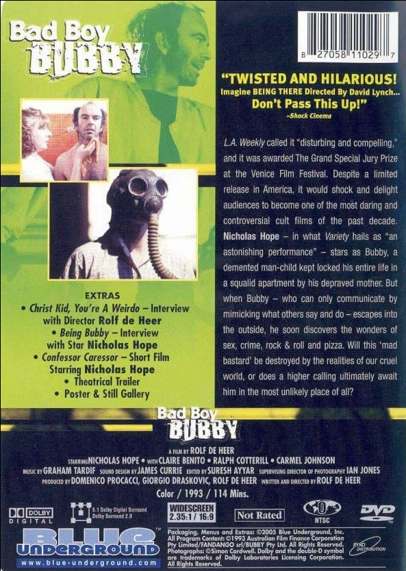 Bad Boy Bubby On DVD Crime Nicholas Hope Claire Benito Bad Boy Bubby On DVD Crime Nicholas Hope Claire Benito