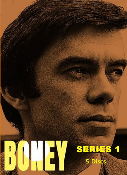 Screenshot from the DVD "Boney," a crime movie featuring James Laurenson and Kate Fitzpatrick, in the Movies & DVDs category.