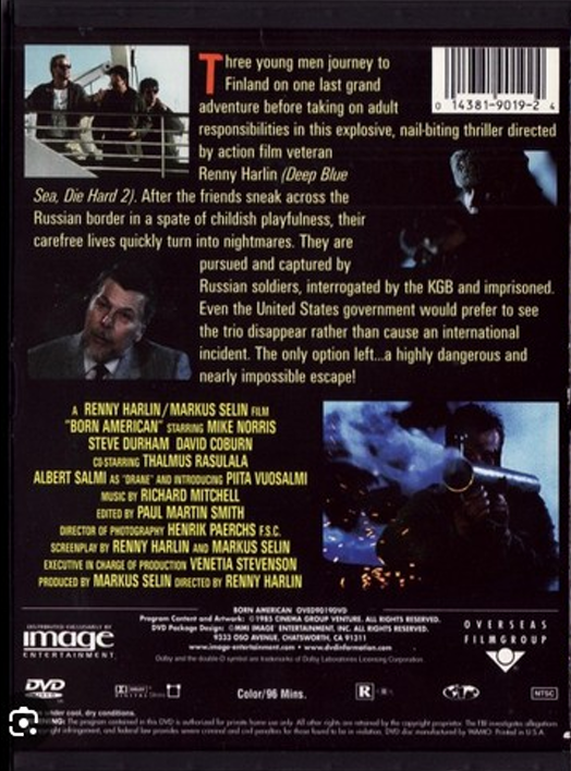 Born American DVD featuring action movie with Mike Norris and Steve Durham, presented by FilmClassicsOnDVD.