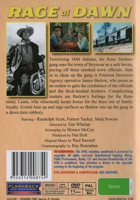 Rage at Dawn on DVD, Drama, Randolph Scott, Forrest Tucker