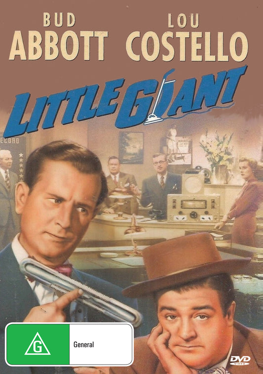 DVD cover of Little Giant (1946) featuring Abbott and Costello, a classic comedy film on a rareandcollectibledvds release
