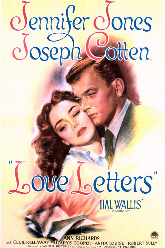 Love Letters DVD featuring Joseph Cotton and Jennifer Jones, a romantic drama movie in a collectible DVD case.