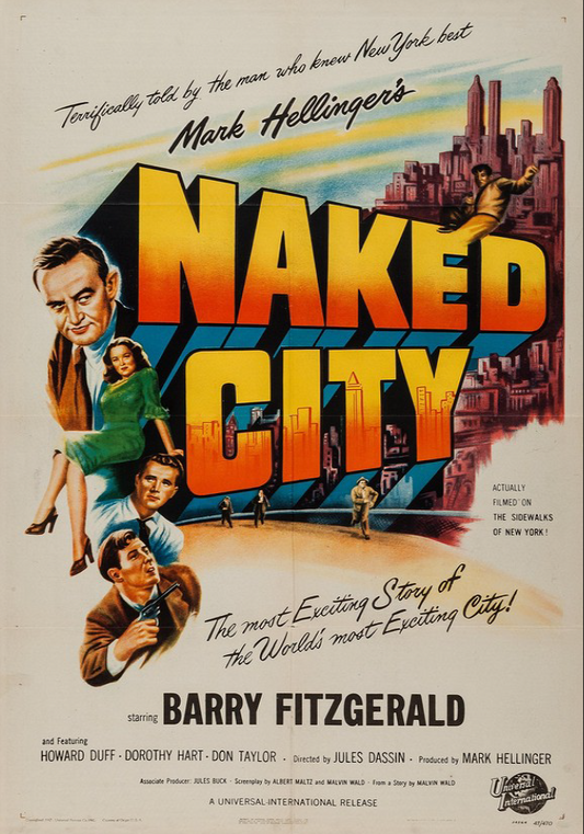Naked City DVD thriller featuring Barry Fitzgerald and Howard Duff, movie cover from rareandcollectibledvds.