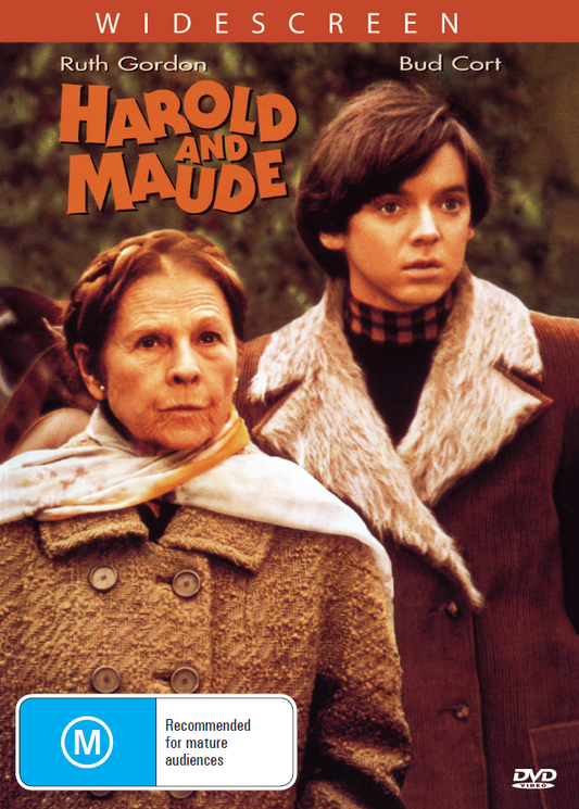 Harold and Maude DVD, comedy film starring Ruth Gordon and Bud Cort, from rareandcollectibledvds, showing the movie cover artwork.