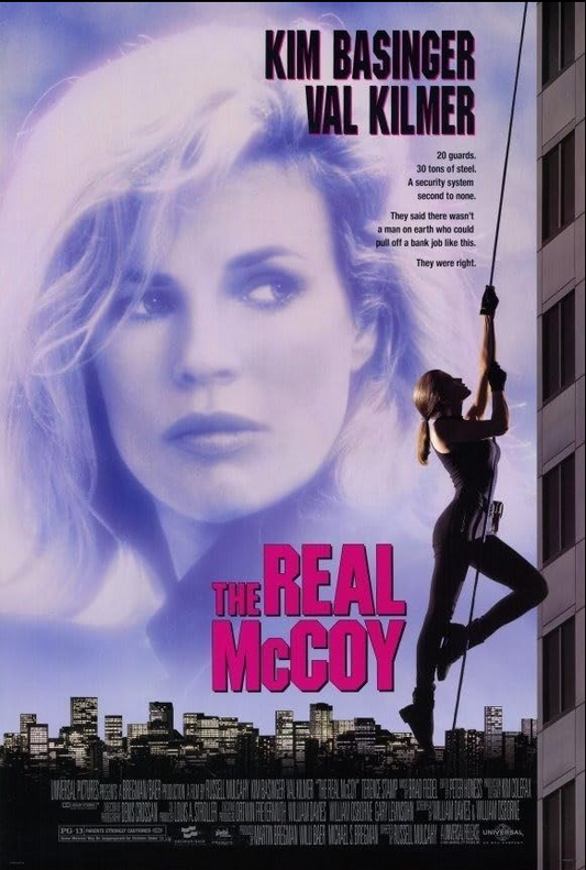 DVD cover of The Real McCoy movie featuring Kim Basinger and Val Kilmer, crime film from rareandcollectibledvds.
