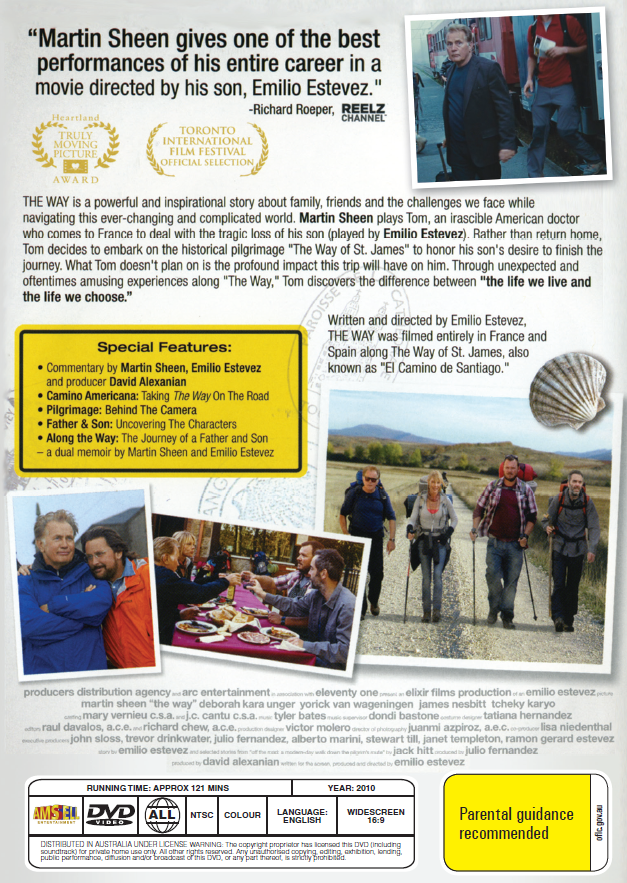 The Way DVD comedy movie featuring Martin Sheen and Emilio Estevez, shown in its cover image.