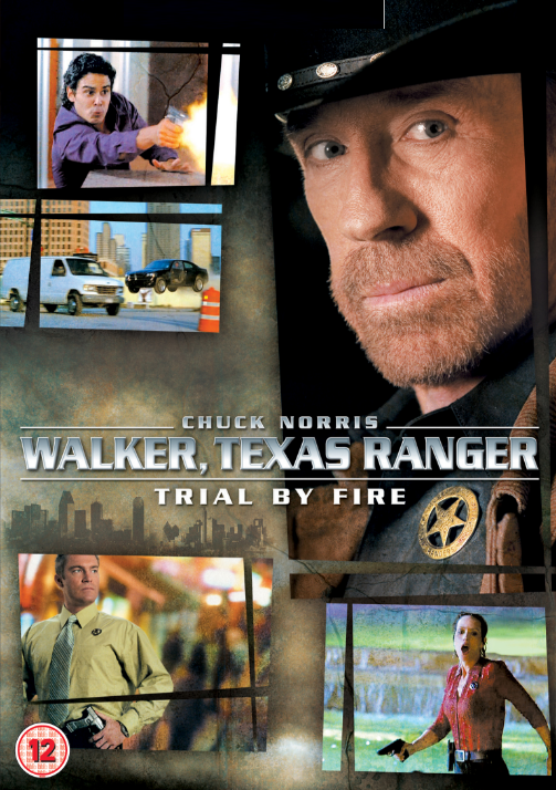 Walker Texas Ranger Trial by Fire DVD featuring Chuck Norris and Sheree J. Wilson, crime action movie from RareAndCollectibleDVDs