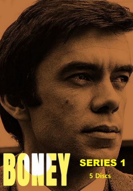 Boney Season 1 DVD featuring James Laurenson and Kate Fitzpatrick, Australian TV series in a plastic case.