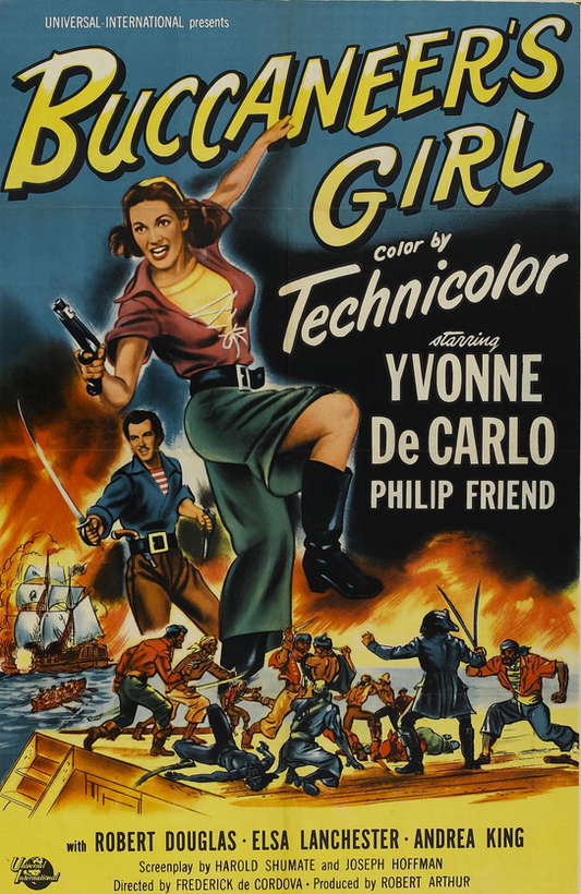 Buccaneer's Girl DVD featuring Yvonne De Carlo and Philip Friend, action movie from the rareandcollectibledvds collection.
