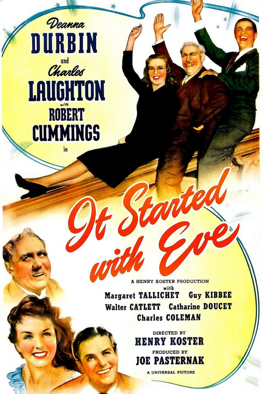 It Started With Eve DVD featuring Deanna Durbin and Charles Laughton, comedy movie from Rare and Collectible DVDs.