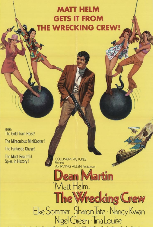 DVD of The Wrecking Crew featuring Dean Martin as Matt Helm with Sharon Tate, a classic movie from RareAndCollectibleDVDs.