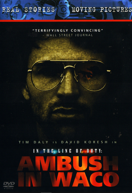 DVD cover of Ambush In Waco movie featuring Tim Daly and William O'Leary, action film from RareAndCollectibleDVDs