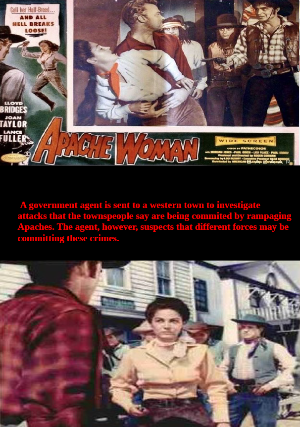 Apache Woman DVD featuring Lloyd Bridges and Joan Taylor, Western movie from the rareandcollectibledvds collection.