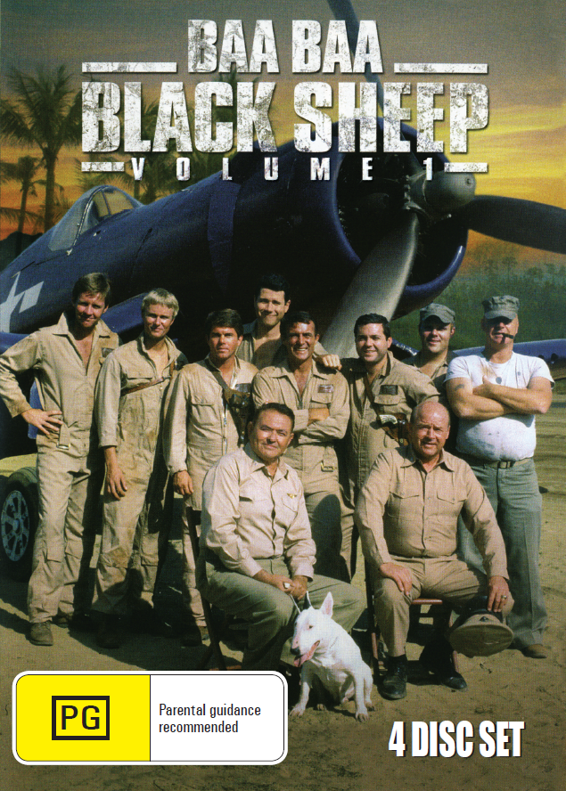 DVD cover of Baa Baa Black Sheep Vol 1 featuring Robert Conrad and Simon Oakland, action movie from Rareandcollectibledvds.