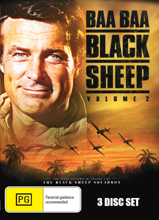 DVD cover for Baa Baa Black Sheep Vol 2 movie featuring Robert Conrad and Simon Oakland, from the rareandcollectibledvds collection.