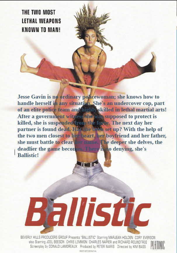 Ballistic DVD featuring Marjean Holden and Corinna Everson, an action-thriller movie from RareAndCollectibleDVDs.