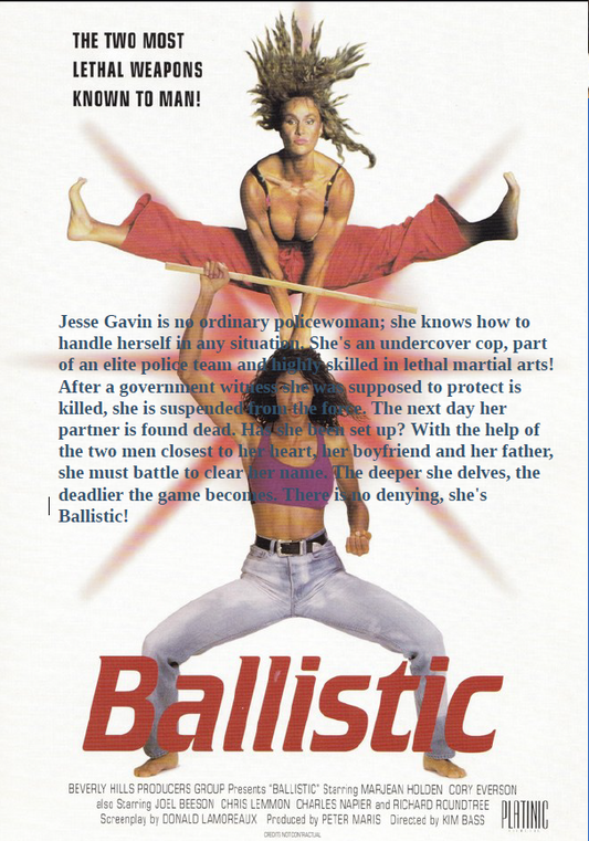 Ballistic DVD featuring Marjean Holden and Corinna Everson, an action-thriller movie from RareAndCollectibleDVDs.