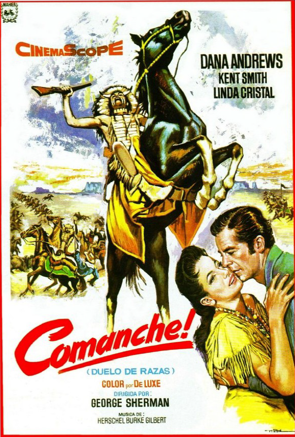 Western DVD featuring Dana Andrews in "Comanche" with Kent Smith, from rareandcollectibledvds, showing the movie cover.