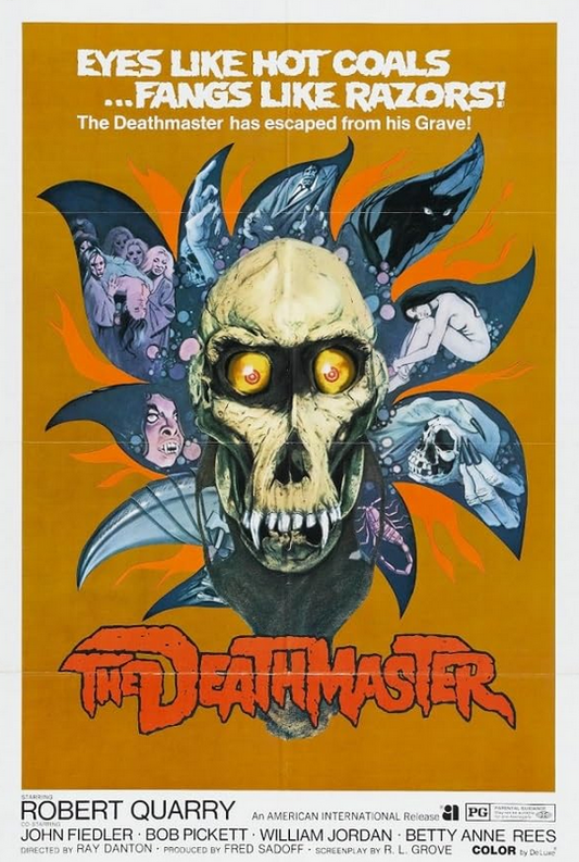Deathmaster horror DVD featuring Robert Quarry and Bill Ewing, available from Rare and Collectible DVDs.