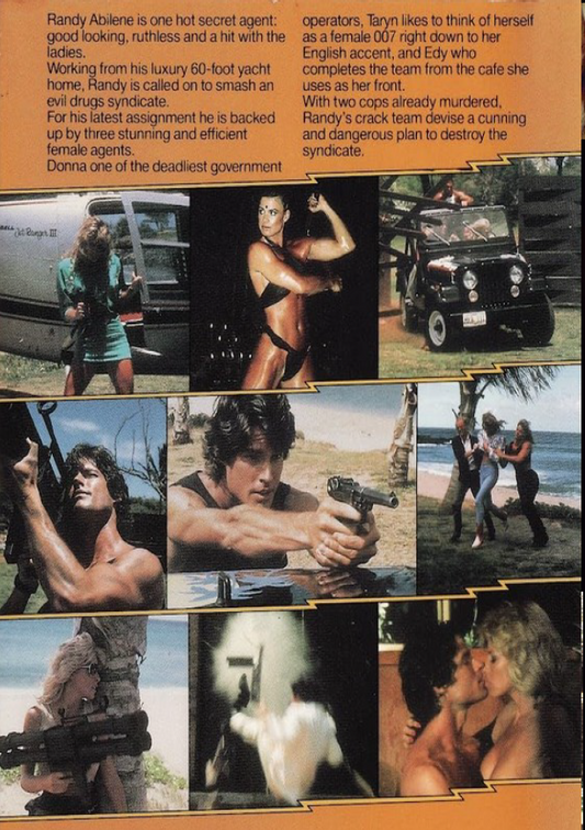 Hard Ticket To Hawaii DVD featuring action scenes with Ronn Moss and Dona Speir from the movie starring rareandcollectibledvds.