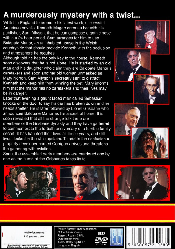 House of the Long Shadows DVD featuring Vincent Price and Christopher Lee, comedy movie from Rare and Collectible DVDs