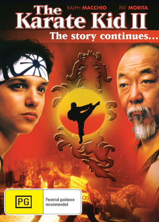 Karate Kid Part II DVD featuring Ralph Macchio and Pat Morita, martial arts movie from RareAndCollectibleDVDs.