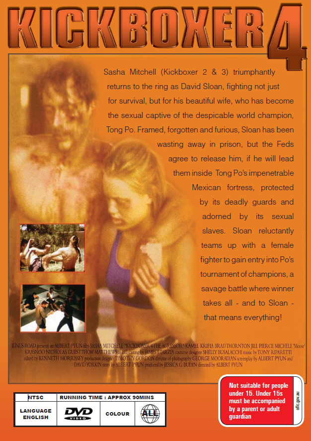 Kickboxer 4 DVD featuring Sasha Mitchell and Kamel Krifa, action movie from the rareandcollectibledvds collection