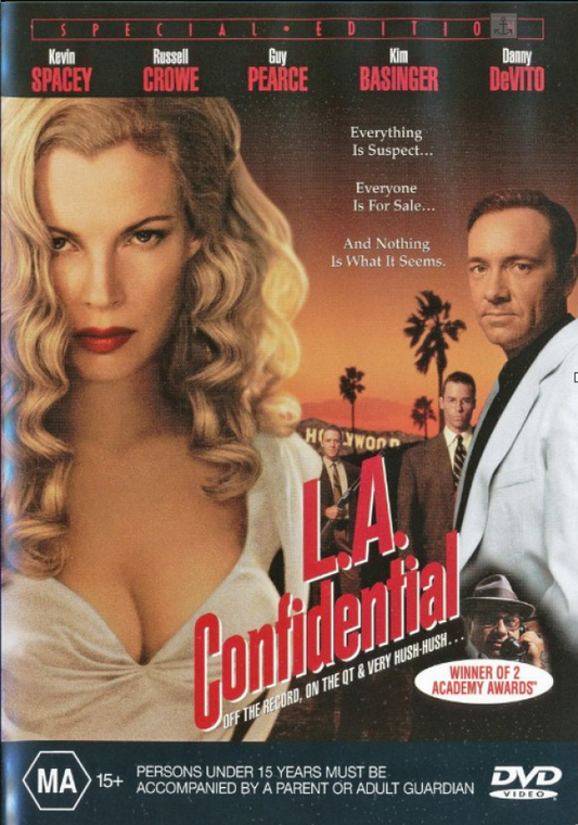 L.A. Confidential DVD featuring Kevin Spacey and Russell Crowe, a thriller movie from RareandCollectibleDVDs.
