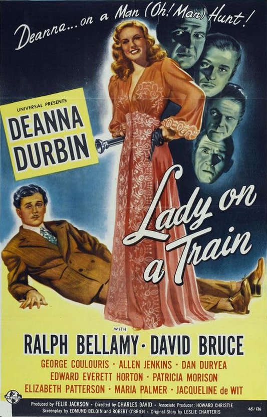 Lady On A Train DVD musical starring Deanna Durbin with Robert O'Brien, featuring vintage movie scenes.