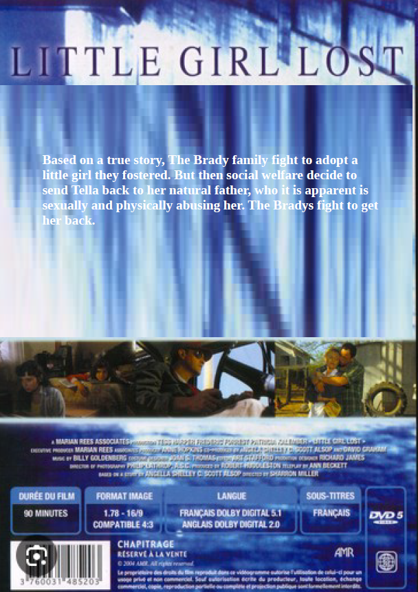 DVD cover of Little Girl Lost drama featuring Tess Harper and Frederic Forrest, from Rare and Collectible DVDs.