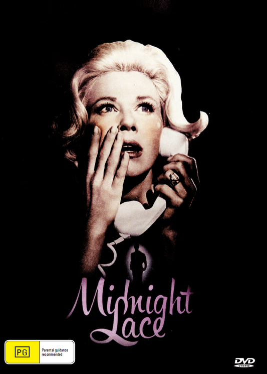 Midnight Lace DVD featuring Doris Day and Rex Harrison, thriller movie, black-and-white film, collectible movie DVD from Rare and Collectible DVDs