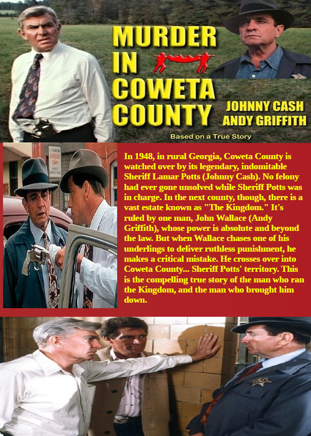 DVD of Murder in Coweta County drama movie featuring Johnny Cash and Andy Griffith, from rareandcollectibledvds.