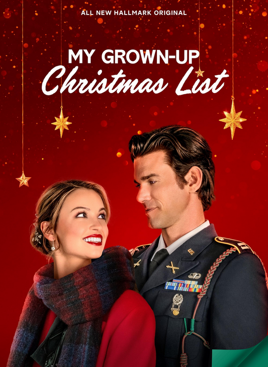 DVD cover of "My Grown-Up Christmas List" comedy movie featuring Kayla Wallace and Kevin McGarry, from Rare and Collectible DVDs.