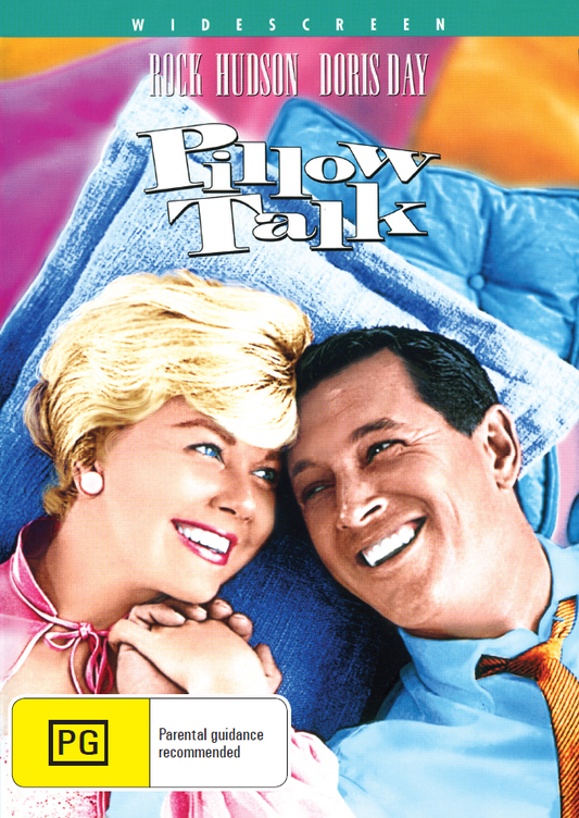 DVD of Pillow Talk comedy movie featuring Rock Hudson and Doris Day, from rareandcollectibledvds, with cover image showing main actors.