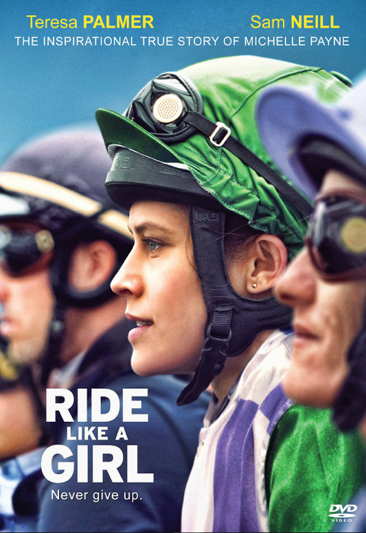 DVD cover of "Ride Like A Girl" movie featuring Teresa Palmer and Sam Neill, from Rare and Collectible DVDs.