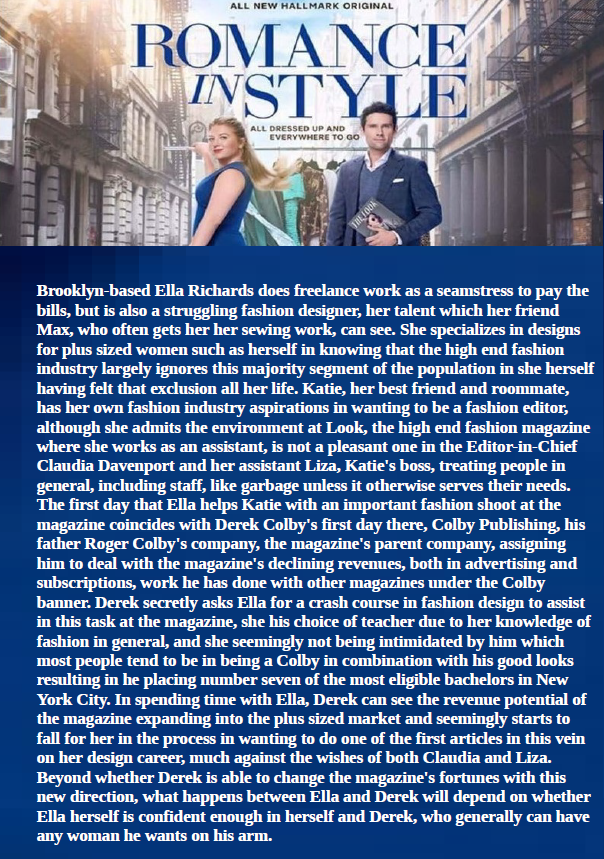 Romance In Style DVD featuring Jaicy Eliott and Benjamin Hollingsworth, romantic movie from RareAndCollectibleDVDs.