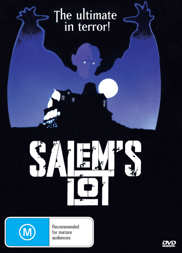 Salem's Lot DVD featuring horror movie with David Soul and James Mason, stored in a case with cover art visible.