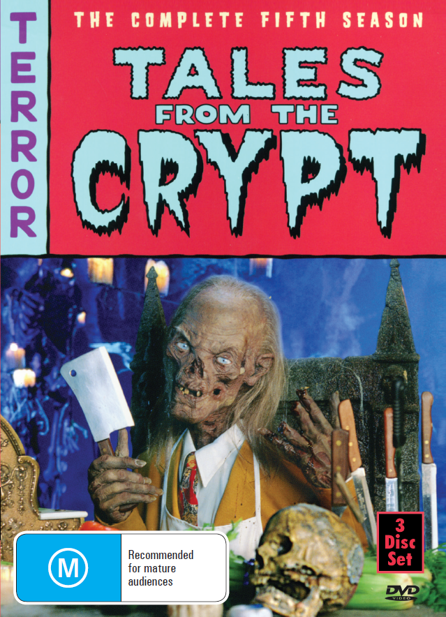 Tales From The Crypt Season 5 DVD featuring horror scenes with John Kassir and Roy Brocksmith from the movies and DVDs collection.