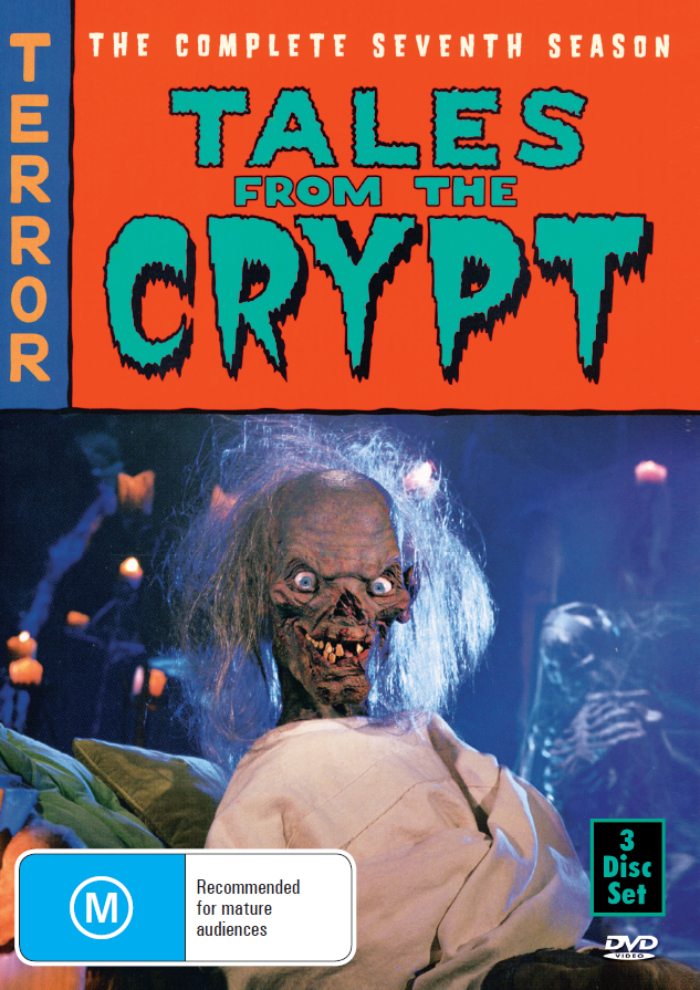 Tales From The Crypts Season 7 DVD featuring horror genre with John Kassir and Roy Brocksmith in collectible movie disc image